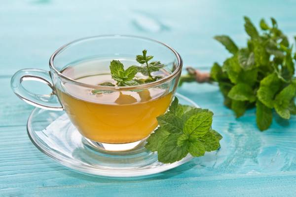 A cup of mint tea with 22 unique properties