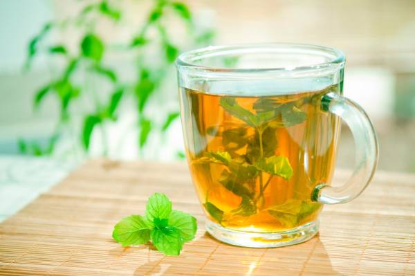 A cup of mint tea with 22 unique properties