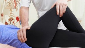Treatment of groin muscle strain with physiotherapy