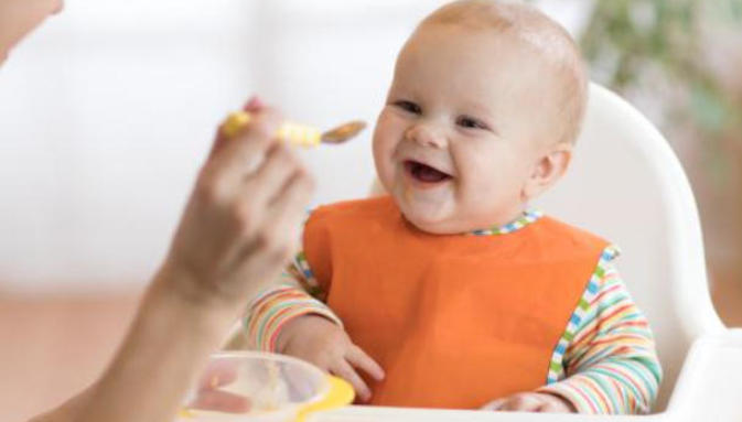 In the fifth month, what should the baby eat?
